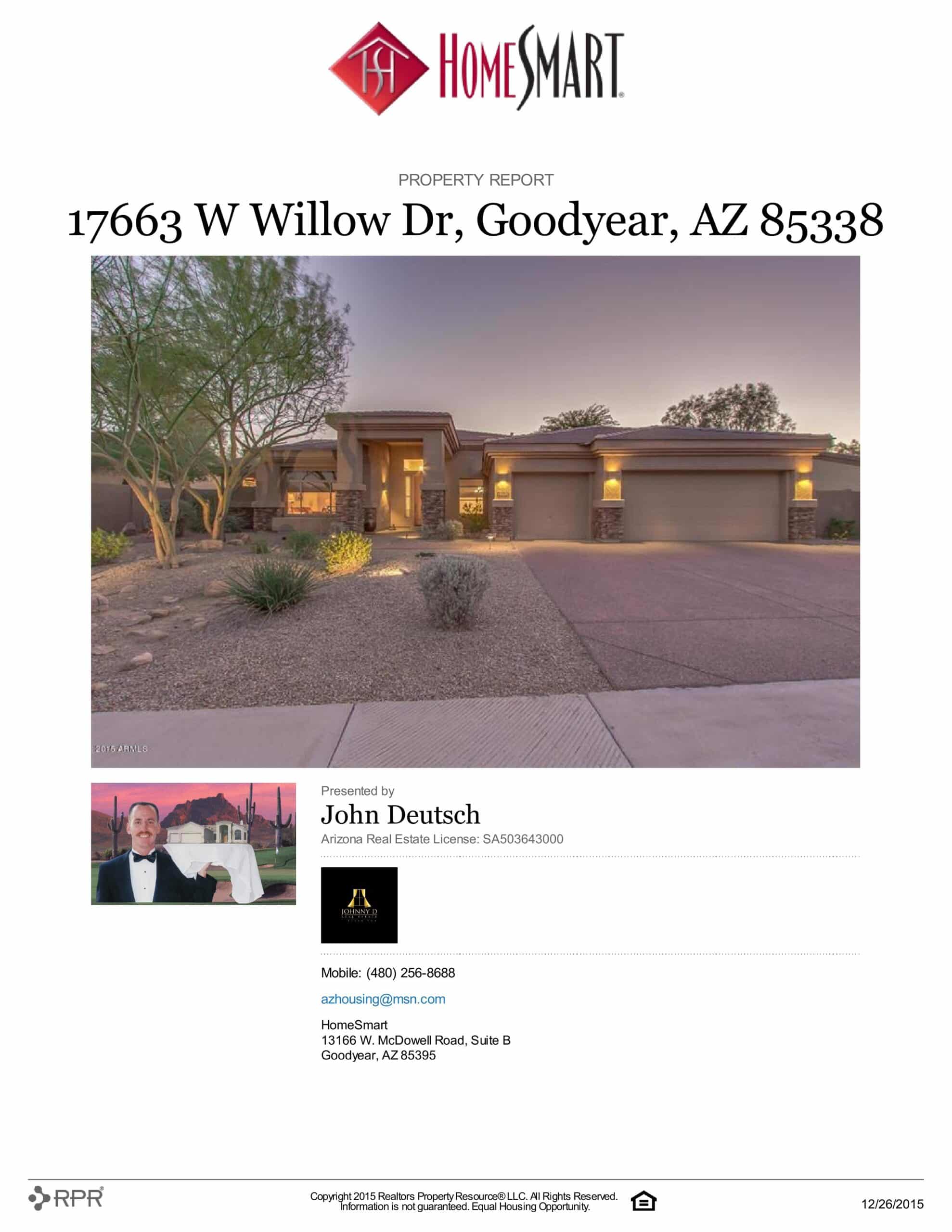 17663 W Willow Dr Goodyear Homes In Estrella Mountain For Sale
